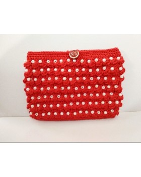 Happy Threads Beautiful Crochet Pouch (Red)